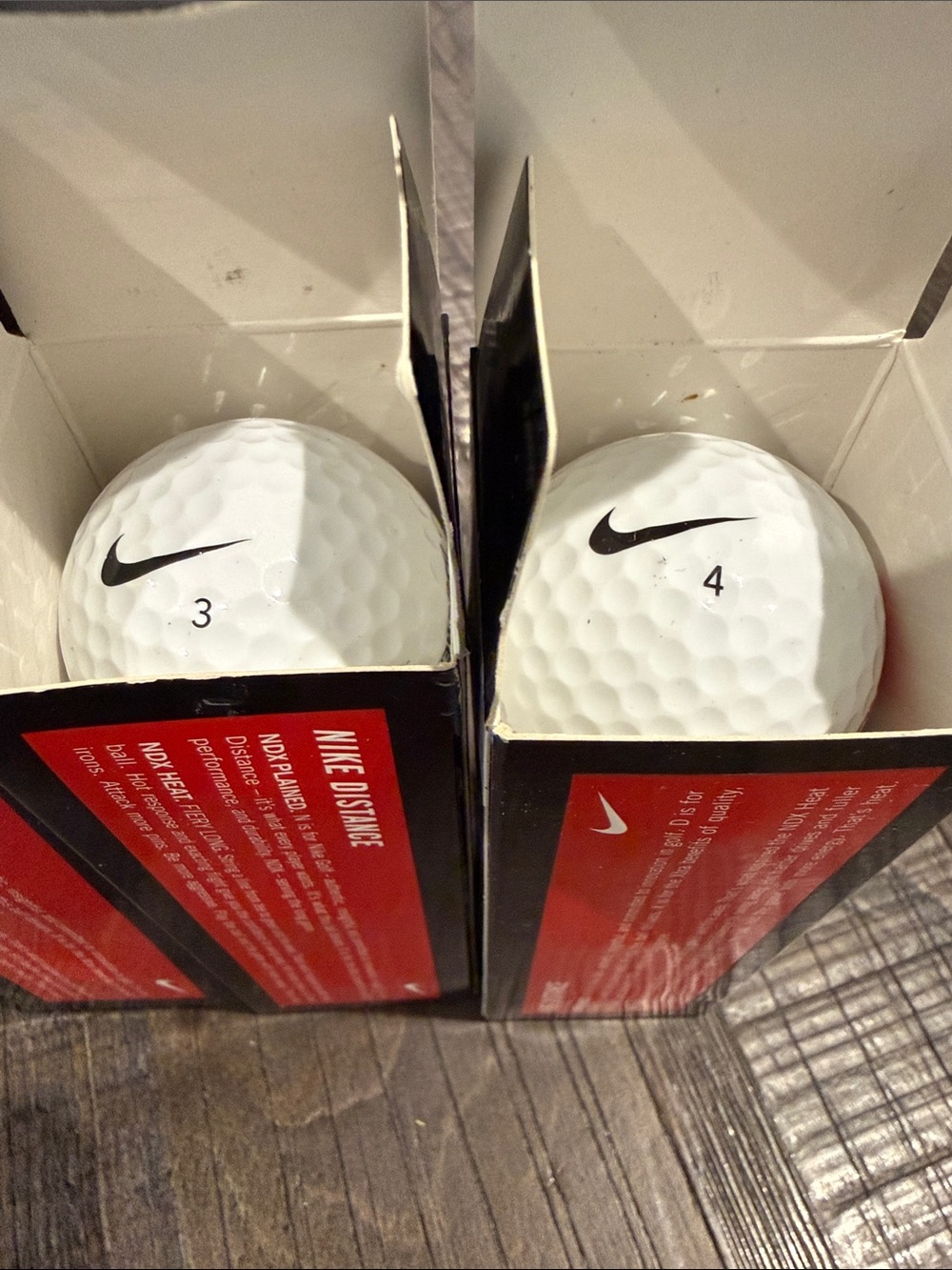 Nike Distance Golf NDX Heat golf balls with Logo 12 Golf Balls New in Box - Picture 11 of 16